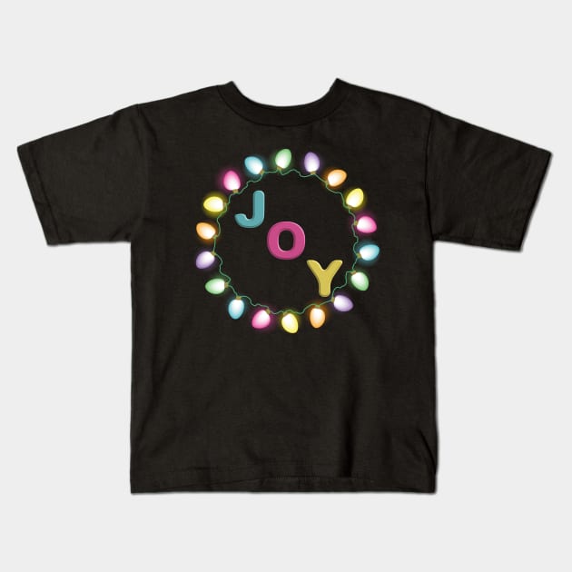 Joy - Light Bulbs Kids T-Shirt by Designoholic